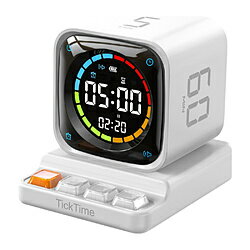 LLANO llano TickTimer ポモドーロタイマー+置き時計 生産性アップ・集中力向上 ミニPC風デザイン 5/10/30/60分 ホワイト TK3-W ［デジタル］ TK3-W