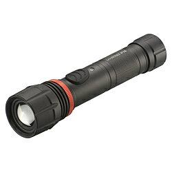 【 特 長 】● スライドフォーカス機能付き電池式LEDフラッシュライト● HIGH/LOW 2種類の点灯モード● 長時間明るさを維持するTIMAX ICを搭載（TiMAX TX-7 Super LED Driver 特許第6429128号）● 明るさ最大700ルーメン● 保護等級IPX6（耐水形）● 照射距離約169m● 電池残量インジケーター ※各メーカーの電池種類の違いにより、正しく動作しない場合があります。● カラーは黒【 仕 様 】■ 電源：単4形乾電池3本（別売）■ 光源：白色系LED1個（LED交換不可）■ 連続使用時間：明るさ10%まで…約2時間/HIGHモード、約6時間/LOWモード ※未使用・新品のアルカリ乾電池使用時明るさ5 lmまで…約2.5時間/HIGHモード、約9時間/LOWモード ※未使用・新品のアルカリ乾電池使用時■ 光束：約700 lm（ルーメン）/HIGHモード、約150 lm（ルーメン）/LOWモード ※未使用・新品のアルカリ乾電池使用時 ※簡易的に本体照明部分を積分球に入れ、新しい電池で実測した数値■ 照射距離：約169m ※照射距離は理論値であり、HIGHモードで満月時の月光0.25 lux以上の明るさで照らすことのできる距離です。ただし実際の使用場所の温度・湿度やその他の環境条件によって誤差があります。同じ条件でもレンズや反射鏡（リフレクター）等の個体差によっても誤差があります。■ 保護等級：IPX6 ※暴噴流に対して保護する。あらゆる方向からのノズルによる強力なジェット噴流水によっても有害な影響を及ぼしてはならない。（JIS C 0920:2003による。）■ 質量：約170g（電池別）■ 外形寸法：（約）外径40×全長165mm■ 付属品：ストラップ本体サイズ（高さ×幅×奥行）（約）外径40×全長165mm本体重量約170g（電池別）明るさ700ルーメン調光機能2段階電源単4形乾電池×3本（別売）連続使用時間明るさ10%まで…約2時間/HIGHモード、約6時間/LOWモード ※未使用・新品のアルカリ乾電池使用時耐水耐塵IPX6 ※暴噴流に対して保護する。あらゆる方向からのノズルによる強力なジェット噴流水によっても有害な影響を及ぼしてはならない。（JIS C 0920:2003による。）付属品ストラップスライドフォーカス機能付き電池式LEDフラッシュライ