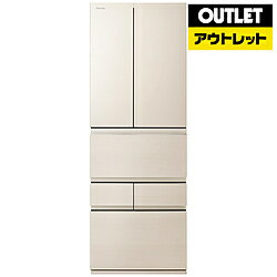 TOSHIBA(東芝) 冷蔵庫 VEGETA（ベジータ）FZシリーズ グレインアイボリー GR-Y460FZ-UC [幅65cm /461L /6ドア /観音開きタイプ]【生産完了品】 *GRY460FZUC 【お届け日時指定不可】 [振込不可]