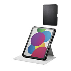 Rakuten - ELECOM(エレコム) iPad A16 11インチ / 第10世代 10.9インチ 用 ケース カバー タッチペンホルダー スリープ対応 マグネット フラップ 2アングル 360度回転 マグネット着脱スタンド 衝撃吸収 背面クリア ブラック ブラック TBA25RMG360BK [振込不可]