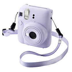 ELECOM(エレコム) カメラストラップ 首掛け / 肩掛け / たすき掛け チェキ instax 写ルンです コンデジ対応 長さ調整可 パープル IC-ST..