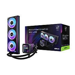 ASRock(アスロック) 水冷CPUクーラー 120mmファンx3 [LGA1851/1700・AM5/AM4] Phantom Gaming 360 LCD ブラック 90-APGA36-BAAGA5 PHANTOMGAMING360LCD
