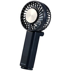ELECOM(エレコム) ハンディファン 携帯扇風機 冷却プレート付き ペルチェ 首掛け 卓上 折り曲げスタンド 3段階風量 カラビナ付き USB Type-C充電 自動安全OFF ネックストラップ付き ネイビー FAN-U262NV FANU262NV