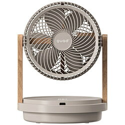 Other - QUADS ツインブレード3DDCサーキュレーター DUOAIR DC(デュオエアDC)MOKUME グレージュウッド QS507GW ［DCモーター搭載 /リモコン付き］ QS507