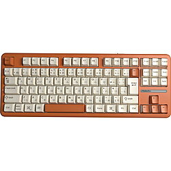 AULA ゲーミングキーボード AULA F87J(Star Vector Switch) White Orange F87J-SV-WO ［有線・ワイヤレス /日本語配列 /メカニカル］ F87J-SV-WO 【864】