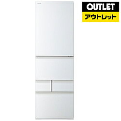 TOSHIBA(東芝) 冷蔵庫 VEGETA（ベジータ）GXKシリーズ グランホワイト GR-Y41GXKL-EW [幅60cm /411L /5ドア /左開きタイプ /2025年]【生産完了品】【基本設置料金セット】 *GRY41GXKLEW 【お届け日時指定不可】 [振込不可]