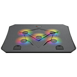 フリーダム ノートパソコンクーラースタンド [9～15.6インチ /USB-A接続] RGBバックライト・冷却ファン・USB-Aハブ搭載 角度調整機能付き ブラック CP3030 CP3030 【864】