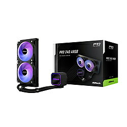 ポンプカバーと高静圧ファンにアドレサブルRGB LEDを搭載。コストパフォーマンスに優れたスタンダードモデルの水冷一体型CPUクーラー■360/240mmサイズの水冷ラジエーターを搭載■ポンプカバーにアドレサブルRGB LEDを装備■PWM対応の高性能ポンプを搭載■冷却効率を高める高静圧ファンを採用■熱伝導率に優れたサーマルグリスを付属■配線を安定させるチューブクリップを付属■ライティングをカスタマイズできる「Polychrome RGB」■ブラックとホワイトの2色をラインナップ■安心の6年保証本体サイズ mm［ラジエーター］(L)277 x (W)119.2 x (H)27 mm対応ソケットIntel：LGA1851/1700AMD：AM5/AM4ファン回転数0～2100RPM ±10％ノイズ最大31dBA風量風圧：最大1.77mmH2O風量：最大62.6CFM付属品Intel/AMD用マウントキット、高性能サーマルグリス（ASRock Therm-X1）、チューブクリップ仕様1［ウォーターブロック］　寸法：(L)71.3 x (W)84.1 x (H)53.9 mm　材質 (コールドプレート)：銅　LEDs：ARGB［ラジエーター］　寸法：(L)277 x (W)119.2 x (H)27 mm　材質：アルミニウム［ポンプ］　回転数：1200～3200 ±10％RPM　電流/電圧：0.72A/12V　コネクタ：PWM (4ピン)仕様2［ラジエーターファン］　120mm アドレサブルRGB LEDファン×2（PWM対応）　寸法：(L)120 x (W)120 x (H)25.4 mm　コネクタ：PWM (4ピン)　電流/電圧：0.18A/ 12V　ベアリング：ライフルベアリング　LEDs：ARGB Gen1［チューブ］　材質：IIR + EPDM　長さ：450mmポンプカバーと高静圧ファンにアドレサブルRGB LEDを搭載。コストパフォーマンスに優れたスタンダードモデルの水冷一体型CPUクーラー