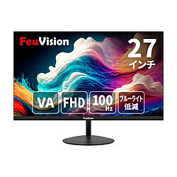 FEUVISION PCモニター エントリーシリーズ FSID27AF1 ブラック EW-FSID27AF1 ［27型 /フルHD(1920×1080) /ワイド /100Hz］ EWFSID27AF1
