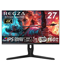 REGZA（レグザ） RM-G277R USB-C接続 ゲーミングモニター ［27型 /4K(3840×2160） /ワイド /320Hz］ RMG277R 【864】