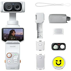 Insta360製品に関する各種お問い合わせは全てInsta360サポートでのご案内となります。 お客様から直接、下記サービスセンターへご連絡ください。 ※メーカー保証：本体1年 Insta360製品のサポート窓口 ■オンライン修理受付： ■Insta360サポート窓口：service.jp@insta360.com ■Insta360お客様コールセンター：050-1731-8488 営業時間：月-金 10:00-13:30 14:30-19:00（祝日を除く）■5つの焦点距離Luna Ultraは5つの主要な焦点距離をカバーし、最大15倍（300mm）ズームと6倍（120mm）ロスレスズームに対応。スムーズなズーム操作で、シネマティックな表現を自在に。■望遠マクロマクロレベルの拡大で被写体に迫り、繊細な質感とシャープなディテールを再現。3軸ジンバル手ブレ補正により、望遠撮影でも安定した映像を実現。■1インチ8Kセンサー搭載 Leica Summicronレンズクロップや拡大をしても、すべてのフレームでクリアな画質、リアルな色彩、美しいダイナミックレンジ、シネマティックなクオリティを維持します。■トリプルAIチップデュアル専用イメージングチップが優れた低照度性能を実現し、4nmフラッグシップAIチップがその他のあらゆる処理に圧倒的なパワーを提供します。■4K60fps PureVideoモード先進的なトリプルAIチップとセンサーにより、低照度でも高い解像度を実現。ノイズを抑えつつ明るさとディテールを強化する専用モード「PureVideo」に対応し、最大4K60fpsまで利用可能。■着脱式 2インチ OLEDタッチスクリーン革新的な着脱式タッチスクリーンデザイン、最大20メートルのHD映像伝送、外出先での操作やモニタリングを可能にする内蔵マイクを搭載。■どんなシーンにも対応・面倒なセットアップなしで、自分を常にフレーム内に捉え続ける、自然で完璧なセルフィーアングルを撮影できます。・構図や配置を完全にコントロールし、思い通りのショットをフレームに収めることができます。■高精度センサーで正確な描写シーンに応じてセンサーが自動でホワイトバランスを調整し、すべてのフレームで一貫した自然な色再現を実現。さらに人工光によるフリッカーも低減し、安定して見やすい映像に仕上げます。■37 MPウルトラフォト最大37MPの高精細写真を撮影可能。専用のLeicaウォーターマークで、すべての一枚を印象的に。■外出先でも簡単撮影・スライドして起動コンパクトなスライド式保護ケースにより、引くだけで電源オン。すぐに撮影を開始できます。・ひねって撮影2インチ回転式OLEDタッチスクリーンを軽くひねるだけで、すぐに撮影開始。■3軸手ブレ補正3軸機械式手ブレ補正が揺れを打ち消し、動きのあるシーンでも安定した映像を実現。決定的瞬間を逃しません。■長時間バッテリー1550mAhバッテリーにより最大4時間の撮影が可能。さらにPD急速充電で約23分で再び使用可能な状態に回復します。本体サイズ(H×W×D) mm約154.3×32.9×50.5mm本体重量約235gズーム倍率メインレンズ：1～3倍望遠レンズ：3～15倍（6倍ロスレスズーム対応）イメージセンサーメインレンズ：1インチ望遠レンズ：1/1.3インチインターフェース充電方法：USB-C液晶モニターサイズ着脱式2インチOLEDタッチスクリーンバッテリー持続時間最大約4時間※25℃のラボ環境にて、1080p24fps・画面およびWi-Fiオフの条件で測定。実際の使用時間は環境により異なる場合があります。付属品Mic Pro 送信機、広角レンズ、バッテリーハンドル、収納バッグ、保護カバー、ウインドガード、1/4インチねじ付きハンドル、リストストラップ仕様1絞り値メインレンズ：F1.8望遠レンズ：F2.0仕様235mm判換算焦点距離メインレンズ：20mm望遠レンズ：60mm仕様3充電時間：約23分で80％充電(15V 3A)デュアルレンズを搭載し、Leicaと共同開発したジンバルカメラ。次世代の1インチ8Kセンサーを採用し、これまでにない高画質を実現。業界初のトリプルAIチップと望遠レンズを搭載し、最大15倍ズームで高精細な撮影が可能。2インチOLEDタッチスクリーンを採用し、これまでにないジンバル体験を提供します。