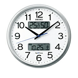 SEIKO 電波掛け時計　「ネクスタイム」　ZS250S 銀色メタリック ZS250S(3.0)