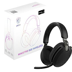 MSI(エムエスアイ) MAESTRO 500 W Black ゲーミングヘッドセット WIRELESS Black ブラック ［ワイヤレス（Bluetooth＋USB-C）＋有線 /両耳 /ヘッドバンドタイプ］ MAESTRO500WBLACK