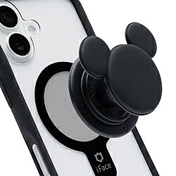 iFaceのMagSynqシリーズから「ミッキーマウス」のアイコンが立体的になったグリップホルダーが登場。MagSafe対応iPhoneやスマホケースに使用でき、指を通せばスマホの落下防止に、横に置けばスタンドとしても活躍します。付け外しも簡単で、スタンド部分を収納すればスリムな見た目に。デザイン性と利便性を兼ね備えた、スマホのワンポイントになるアイテムです。・片手で操作しやすい・繰り返しの着脱OK・スタンド部分を立ち上げやすいイージーポップアップ機能・ポップアップ時は、横置きのスマホスタンドとしても利用可能・しっかりグリップしてスマホ落下防止・ポップアップ後の空間が広く設計されているため、手袋着用時や男性でも使用可能・手触りの良いマット加工・ポップアップしていない収納時は薄型でフラットな見た目・特許取得済ミッキーアイコンをポップアップ！スマホにカワイイ安心感を