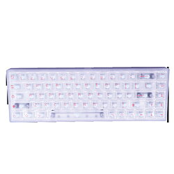 EVERGLIDE ゲーミングキーボード(ラピッドトリガー対応) AE68 Pro Transparent(英語配列) ホワイト EV-AE68P-WH-TP ［有線］ EV-AE68P-WH-TP