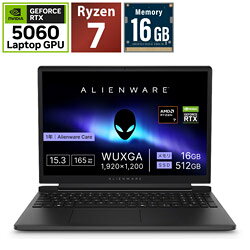 DELL　デル　ゲーミングノートパソコン Alienware 15 [ RTX 5060 / 15.3型 / Win11 Home / Ryzen 7 / メモリ16GB / SSD512GB ] ノバ ブラック　NAA75-GNC