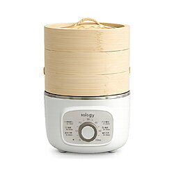 ●ほったらかしでOK！タイマー付き蒸し器●火を使わずに調理が可能●竹を使用したせいろで香りも豊かに●1～2人ようにちょうどいいサイズ仕様1火を使わずに調理が可能仕様2竹を使用したせいろで香りも豊かに仕様31～2人ようにちょうどいいサイズ【仕様】サイズ：約幅15.8×奥行17×高さ20.5cm重量：約740gタイマー：最大60分水量：450mlまで