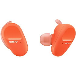 SONY(ソニー) フルワイヤレスイヤホン オレンジ WF-SP800N DM ［リモコン・マイク対応 /ワイヤレス(左右分離) /Bluetooth］ WFSP800NDM