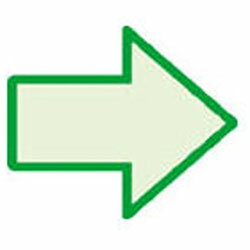 Rakuten - ユニット 蓄光矢印ステッカー（緑枠）　100×120mm　合成樹脂　82453 82453