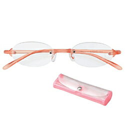 名古屋眼鏡 シニアグラス ライブラリーコンパクト4240（マットピンクツーポイント/+3.50） 4240_35