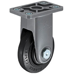 ハンマーキャスターセールス 静音樹脂製　S型Eタイプ固定　ゴム車B入り100mm　400PSRFR100EBAR01 400PS..