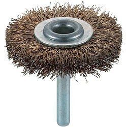 Rakuten - トラスコ中山 軸付ホイールブラシ φ50X軸6 真鍮メッキ鋼線 線径0．25 TB6221 TB6221