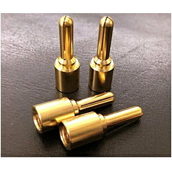 ZONOTONE LUG-5.5シリーズ対応・交換用プラグ 24K純金メッキ・バナナプラグ（先端のみ・4本組）　LUGB-..
