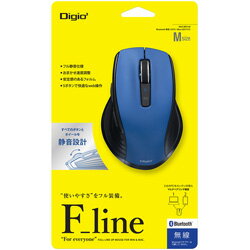 Nakabayashi ワイヤレスBlueLEDマウス［Bluetooth・Win／Mac］Flineシリーズ Mサイズ 5ボタン MUS-BKF146BL ブルー [5ボタン] MUSBKF146BL