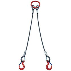乐天商城 - 大洋製器工業 2本吊　ワイヤスリング　1t用×1．5m　2WRS 1T×1.5 2WRS1TX1.5