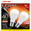 TOSHIBA() LEDŵ塡E17ߥ˥ץȥĴб«440lmŵ忧۸ѥӡ180١40W2ĥѥå۸ LDA4L-G-E17S40V2P LDA4LGE17S40V2P 864