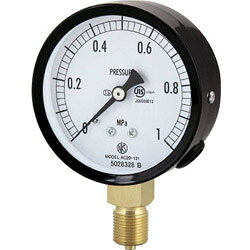 長野計器 長野 普通形圧力計（A枠立形・φ75・G3／8B・0．0〜1．60Mpa） AC20−131−1．6MP AC201311.6MP