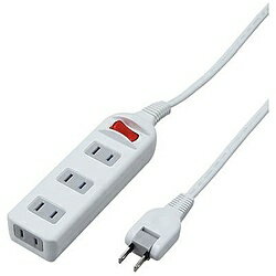 ヤザワ ［電源タップ］耐トラシャッター集中スイッチ付4個口1m Y02S411WH 【864】