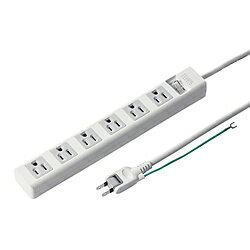 SANWA SUPPLY(サンワサプライ) 電源タップ スイッチ付き（3ピン式・6個口・5m） TAP-N3650SWN ホワイト [5m] TAPN3650SWN