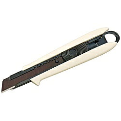 ■オートロック式（ロック力25キロ）です。■ホルダー全体に焼入したステンレス鋼を採用しています。■ホルダー部がドライバーと同等の硬度なので、ねじを締めたり、つく、こじるが可能になりカッター本体を多機能工具として使用できます。【用途】・厚物切断用カッター。【仕様】・全長（mm）： 186・刃厚（mm）： 0.5・刃長（mm）： 100・適合替刃： CBL-SG10・CBL-SG50・CBL-SK10・CBL-SK50・CB-50D・色： グランプリホワイト・タイプ： オートロック式【材質／仕上】・本体： ABS樹脂・刃： 炭素工具鋼（SK120）【注意】・刃物ですので取り扱いにご注意下さい。・使用後の折れ刃は、適切な処理をして下さい。オートロック式（ロック力25キロ）です。