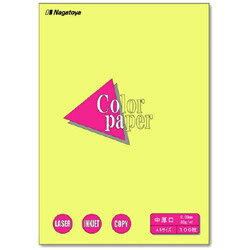 長門屋商店 カラーペーパー 中厚口 モエギ （A4サイズ・100枚）　ナ-3207 【864】