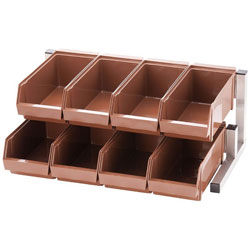 遠藤商事 TKG 18-8スマート オーガナイザー 2段4列 ブラウン ＜EOC2803＞ EOC2803