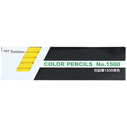 トンボ鉛筆 色鉛筆 1500 単色 1ダース(12本) きいろ 1500-03 150003