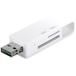 BUFFALO(バッファロー） どっちもUSBコネクター採用　SD専用カードリーダー／ライター（ホワイト）　BSCRD05U2WH BSCRD05U2WH