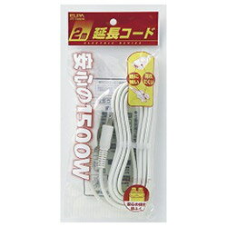 ELPA EDLP延長コード LPE-102N (W) ホワイト LPE102NW