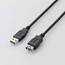 ELECOM(エレコム) USB3.0ケーブル/A-A延長タイプ/スタンダード/2m/ブラック USB3-E20XBK USB3E20XBK(2)