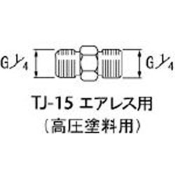 アネスト岩田 TJ-15 アネスト岩田 高圧塗料用継手 G1/4×G1/4 中間 TJ15
