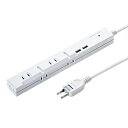 SANWA SUPPLY(サンワサプライ) スリムUSB充電機能付きタップ TAP-SLIM5U-3 TAPSLIM5U3