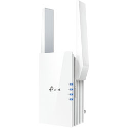 拡張も Wi-Fi 6！新世代 Wi-Fi 6(11AX) 無線LAN中継器 1201+300Mbps AX1500 デュアルバンド 3年保証■高速 Wi-Fi 6: Wi-Fi 6 対応端末との接続で、最大1.5 Gbpsの高速通信。■より多くの接続台数: Wi-Fi 6 はネットワークを効率化しスループットを従来比最大4倍に。接続可能端末数がさらに増加。■低遅延: OFDMAがよりスムーズなインターネット体験を実現。■MU-MIMO■ビームフォーミング■消費電力の削減: TWT(Target Wake Time)対応端末でのWi-Fi接続時間を管理、端末のバッテリー消費を抑制。■自動経路選択: ネットワークの速度を最大限に保つために、ルーターへの最適な経路を自動で選定。■イーサネットコンバータ: ギガビットLANポートにつなぐことで、有線LAN機器をWi-Fiへ接続可能。■ブリッジモード: ルーターとLANケーブルで接続することで、Wi-Fi 6 アクセスポイントとして利用可能。■かんたん設定: WPS または、専用アプリTetherやパソコンの管理画面から、かんたんに初期設定が可能。　また、ルーターからの電波強度を示すシグナルインジケーターが最適な設置場所探しをアシスト。本体サイズ(幅×高さ×奥行)mm74.0×124.8×46本体重量260g無線規格Wi-Fi 6(ax)/ac/n/a/g/b無線規格名称Wi-Fi 6(ax)周波数2.4/5GHz無線通信速度1201 Mbps (5GHz 11ax) + 300 Mbps (2.4GHz 11n)アンテナ数(ストリーム数)外部アンテナ × 2LANポート数1ポートLANポート規格ギガビットポート × 1ビームフォーミング機能ビームフォーミング機能なしワンタッチ接続機能ワンタッチ接続機能ありセキュリティ規格WPA対応OSWindows98SE/NT/2000/XP/Vista/7/8/8.1/10MACOS、NetWare、UNIX、Linux付属品かんたん設定ガイド仕様1［アンテナ］外部アンテナ × 2［ワイヤレス モード］Range Extender/Access Point［ワイヤレス機能］Enable/Disable Wireless Radio、Wireless Statistics［ワイヤレスセキュリティ］64/128-bit WEP、WPA/WPA-PSK2 暗号化新世代 Wi-Fi 6(11AX) 無線LAN中継器 1201+300Mbps AX1500 デュアルバンド 3年保証