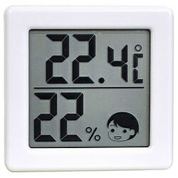 ドリテック 小さいデジタル温湿度計　O-257WH O257