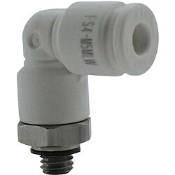 千代田通商 ファイブSUSメイルエルボ 白 4mm・M5X0．8 FS4M5MLW FS4M5MLW