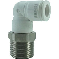 千代田通商 FS8-03MLW チヨダ ファイブSUSメイルエルボ 白 8mm・R3/8 FS803MLW