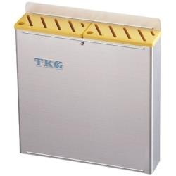 遠藤商事 TKG18-8プラ板付カラーナイフラック 大 Aタイプ 黄 ＜AHU693＞ AHU693