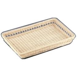 萬洋 籐 スカシ浅型パンカゴ 46号 白 16-730W ＜WKG20＞ WKG20
