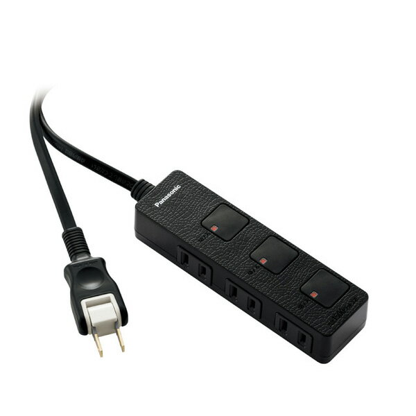 Panasonic(パナソニック) 電源タップ （2ピン式・3個口・2.0m） ザ・タップFプレミアム（ブラックレザー） WHF2323BLBP WHF2323BLBP