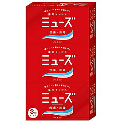 ※増量キャンペーンやパッケージリニューアル等で掲載画像とは異なる場合があります ※商品の仕様等は予告なく変更になる場合がございます ※開封後の返品や商品交換はお受けできません●手のすみずみまで殺菌成分がいきわたる。●体臭・汗臭の予防にも効果的な優れたデオドラント効果●豊かな泡立ちで、すっきりとした洗いあがり●植物由来洗浄成分使用シリーズ名/愛称ミューズ内容量135g×3個入りその他バスサイズ幅広いバイ菌から家族を守る！